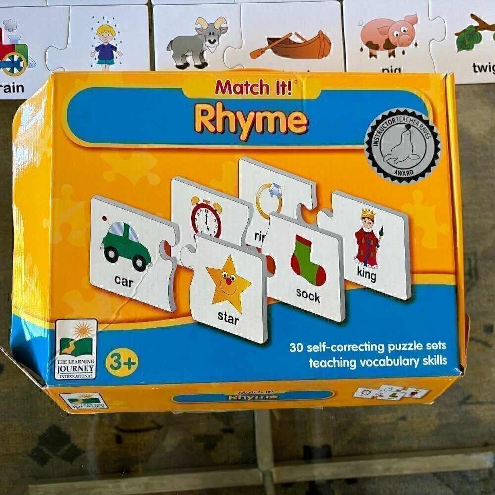 Learning Journey Match It Puzzles Self-Correcting Rhyming Puzzle